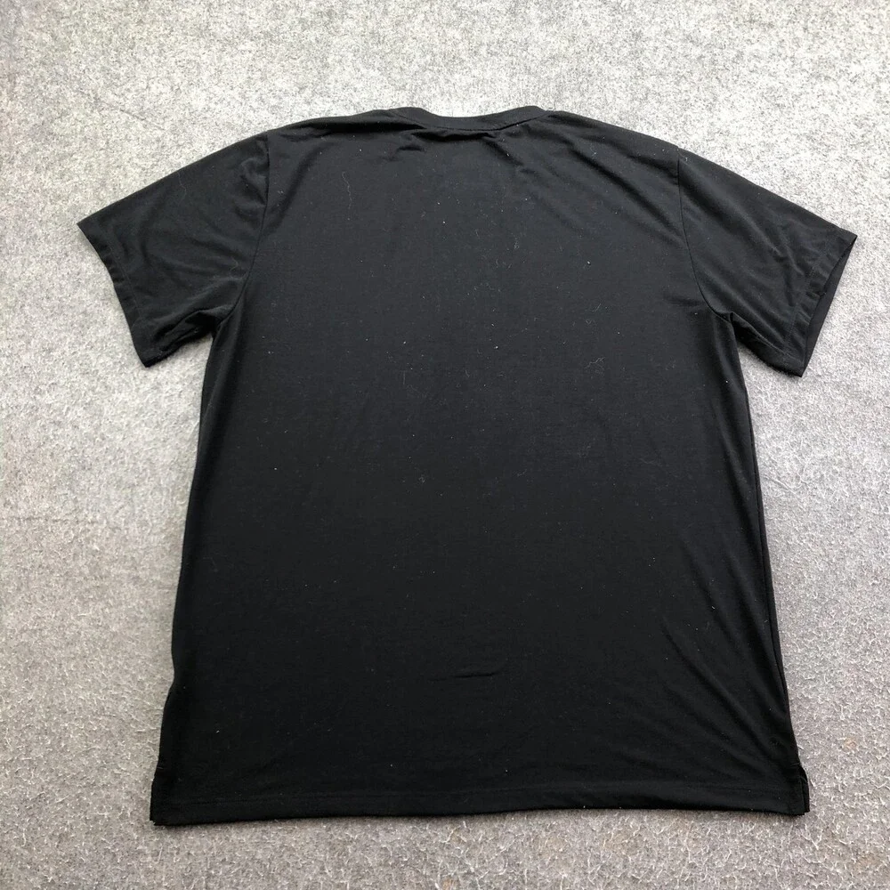 The North Face Shirt Mens Medium Black Solid Logo Tagless Tee Outdoor Casual - Picture 6 of 9